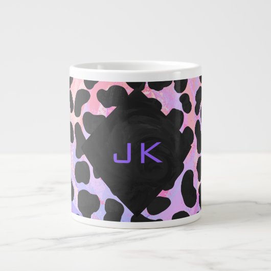 Monogram Dalmatian Black en Pink Grote Koffiekop (Voorkant)