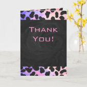 Monogram Dalmatian Black en Pink Kaart (Gele Bloem)