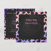 Monogram Dalmatian Black en Pink Kaart (Voorkant / Achterkant)