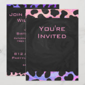 Monogram Dalmatian Black en Pink Kaart (Voorkant / Achterkant)