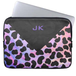 Monogram Dalmatian Black en Pink Laptop Sleeve