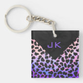 Monogram Dalmatian Black en Pink Sleutelhanger (Voorkant)