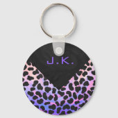 Monogram Dalmatian Black en Pink Sleutelhanger (Voorkant)