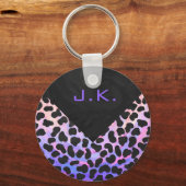 Monogram Dalmatian Black en Pink Sleutelhanger (Voorkant)
