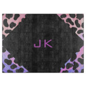 Monogram Dalmatian Black en Pink Snijplank (Voorkant)