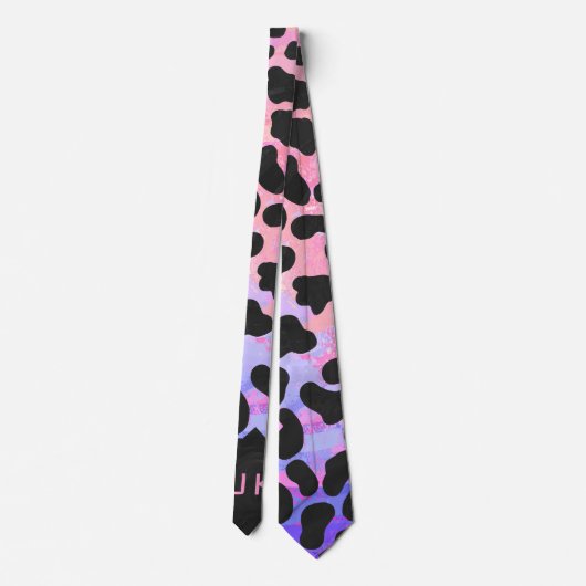 Monogram Dalmatian Black en Pink Stropdas (Achterkant)