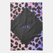 Monogram Dalmatian Black en Pink Theedoek (Verticaal)