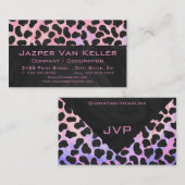 Monogram Dalmatian Black en Pink Visitekaartje (Voorkant / Achterkant)