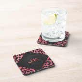 Monogram Dalmatian Black en Red Drankjes Onderzetter (Rechterzijde)