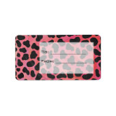 Monogram Dalmatian Black en Red Etiket (Voorkant)