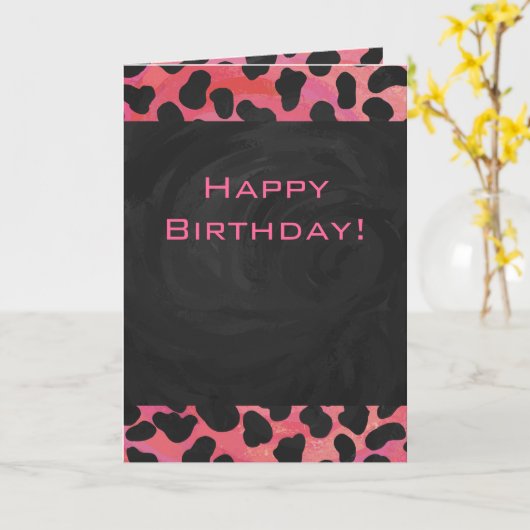 Monogram Dalmatian Black en Red Kaart (Gele Bloem)