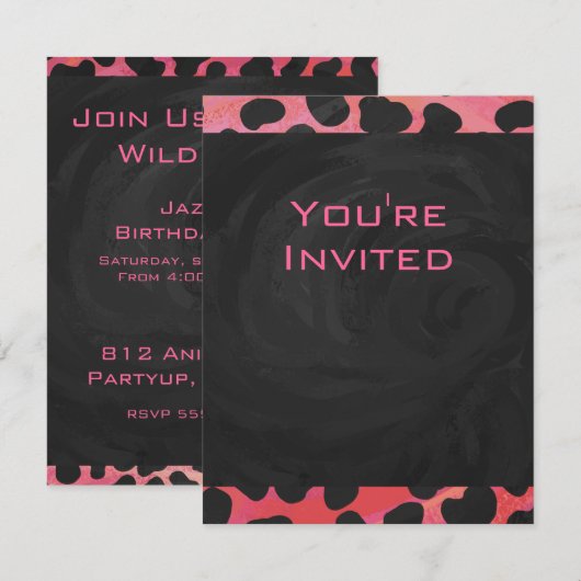 Monogram Dalmatian Black en Red Kaart (Voorkant / Achterkant)