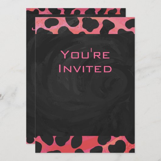 Monogram Dalmatian Black en Red Kaart (Voorkant / Achterkant)