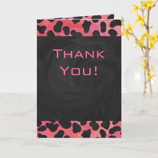 Monogram Dalmatian Black en Red Kaart (Gele Bloem)