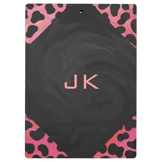 Monogram Dalmatian Black en Red Klembord (Achterkant)