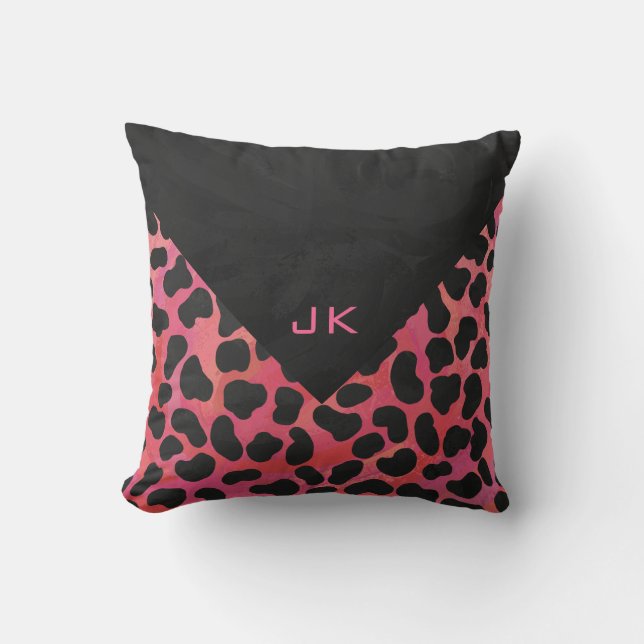 Monogram Dalmatian Black en Red Kussen (Voorkant)