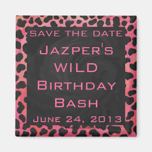 Monogram Dalmatian Black en Red Magneet