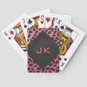 Monogram Dalmatian Black en Red Pokerkaarten (Achterkant)