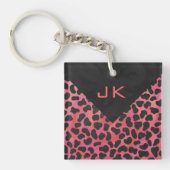 Monogram Dalmatian Black en Red Sleutelhanger (Voorkant)