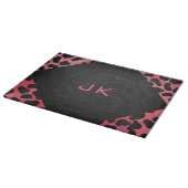 Monogram Dalmatian Black en Red Snijplank (Hoek)