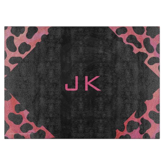 Monogram Dalmatian Black en Red Snijplank (Voorkant)