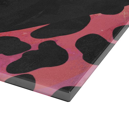 Monogram Dalmatian Black en Red Snijplank (Hoek)