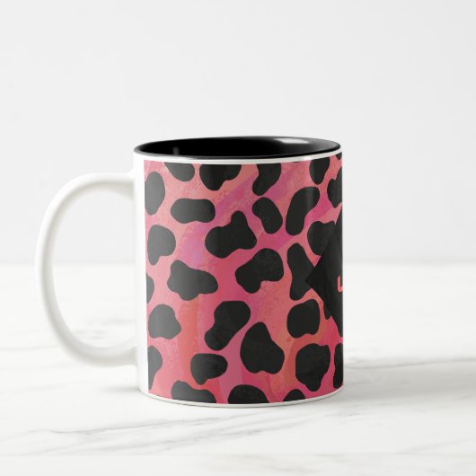 Monogram Dalmatian Black en Red Tweekleurige Koffiemok (Links)