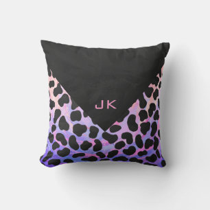 Monogram Dalmatiër Zwart en Roze Kussen