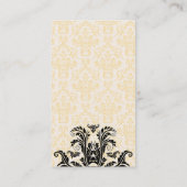 Monogram Damask (crème) Visitekaartje (Achterkant)