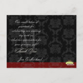 Monogram Damask, Dank u Foto DIY Kleuren Briefkaart (Achterkant)