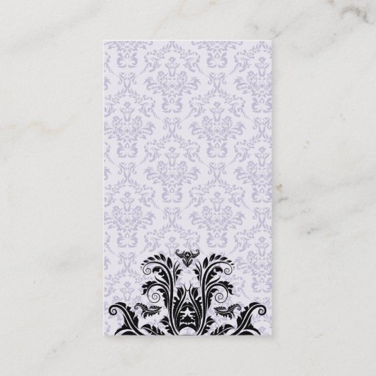 Monogram Damask Lavender Visitekaartje (Achterkant)