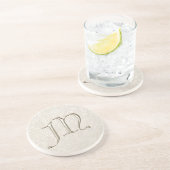 Monogram Damask onderzetters - letter M (Zijkant)