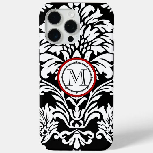 Monogram  Damask Patroontelefoon Case-Mate iPhone Case (Achterkant)