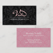 Monogram Damask Visitekaartje (Voorkant / Achterkant)