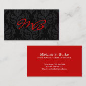 Monogram Damask Visitekaartje (Voorkant / Achterkant)