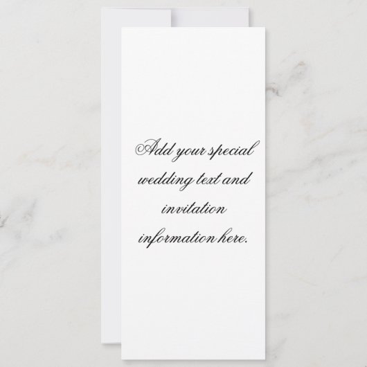 Monogram Damask Wedding Invitation Red & Black Kaart (Achterkant)