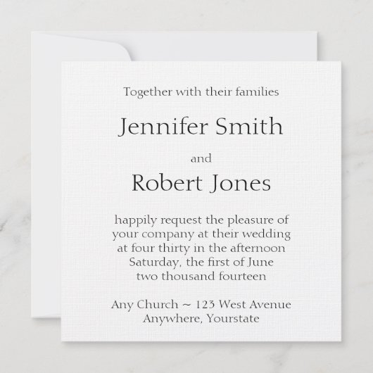 Monogram Damask Wedding Uitnodiging (Achterkant)