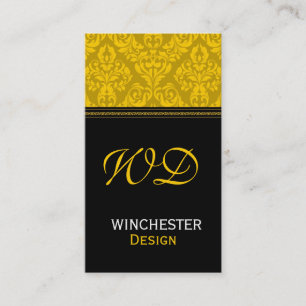 Monogram Damasontwerp-Visitekaartje Visitekaartje