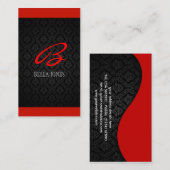 Monogram Damasontwerp-Visitekaartje Visitekaartje (Voorkant / Achterkant)