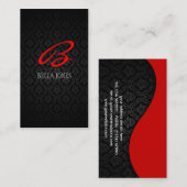 Monogram Damasontwerp-Visitekaartje Visitekaartje (Voorkant / Achterkant)