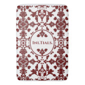 Monogram  damast badmat (Voorkant Verticaal)