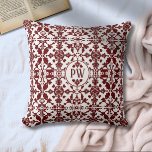 Monogram  damast kussen