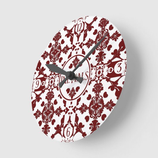Monogram  damast ronde klok (Hoek)