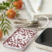 Monogram damast sleutelhanger (Voorkant Rechts)