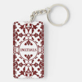 Monogram  damast sleutelhanger (achterkant)