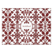 Monogram damast tafelkleed (Voorkant (Horizontaal))