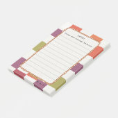 Monogram Dambord Reflectie Pastelkleurige Patchwor Post-it® Notes (Schuin)