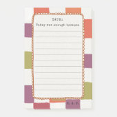 Monogram Dambord Reflectie Pastelkleurige Patchwor Post-it® Notes (Voorkant)