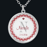 Monogram Dames Ketting<br><div class="desc">Monogram Dames Ketting maakt een perfect huwelijksfeest cadeau,  verjaardag,  Valentijnsdag,  of gewoon omdat cadeau. Gegevens bijwerken om uw eigen gegevens weer te geven.</div>