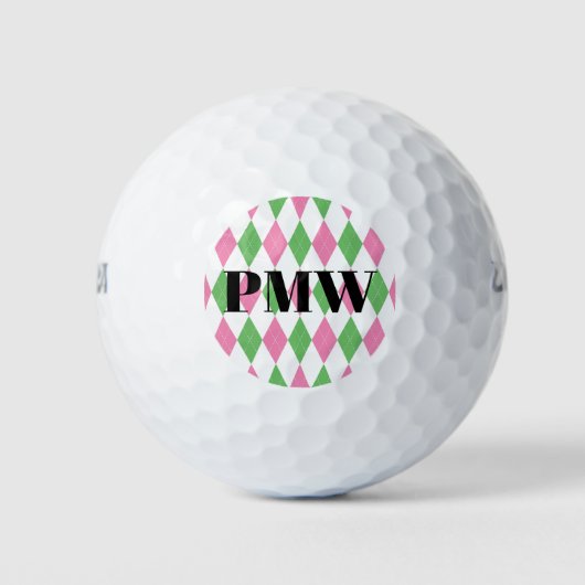 Monogram Damescompetitie Golfbal Golfballen (Voorkant)